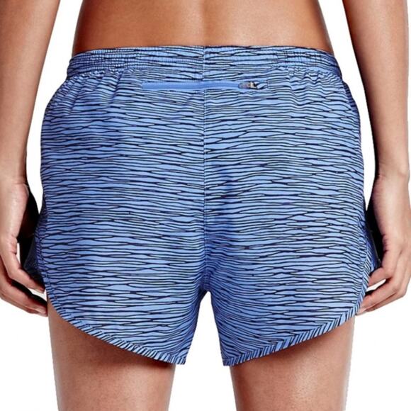 Nike Tempo Dri-Fit Women's Running Shorts Blue Stripe Lined - Picture 3 of 9